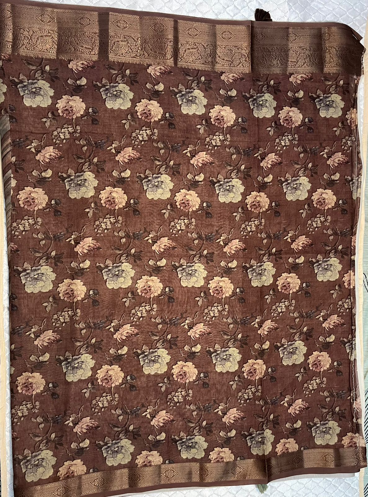 Printed Tissue Silk Saree - Image 2